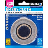 BlueSpot Wet And Dry Emery Cloth Abrasive Sandpaper 3.8cm x 460cm 320 Grit